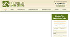 Desktop Screenshot of foothillsdentalfc.com