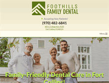 Tablet Screenshot of foothillsdentalfc.com